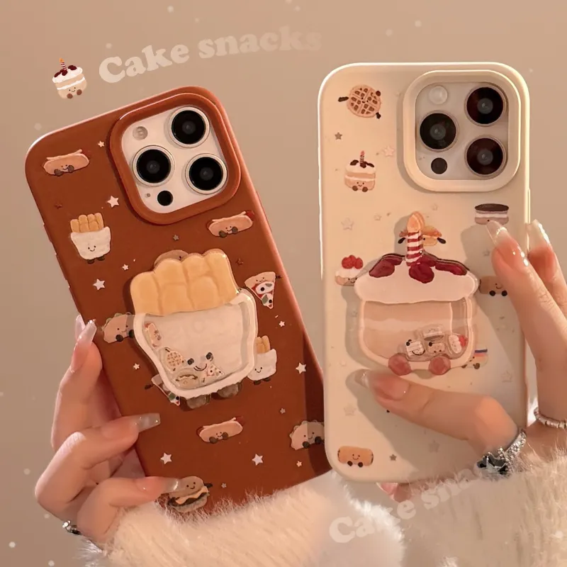 QIZHENG TPU Material Fun French Fries Rocking Phone Case Compatible With Apple 16 Pro Max/15/14/13/12/11-3