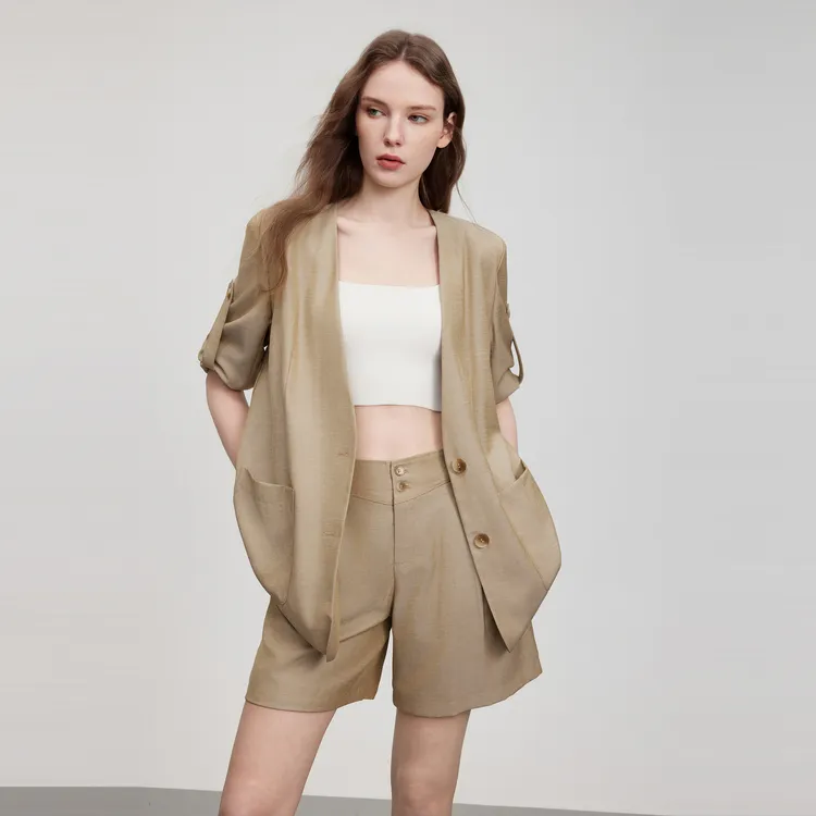 ELLE Business Suit Women's Light Brown-2