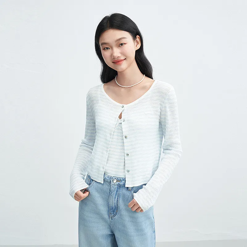 LEDIN Knitwear Women's Ice Dew Blue In Stock-2