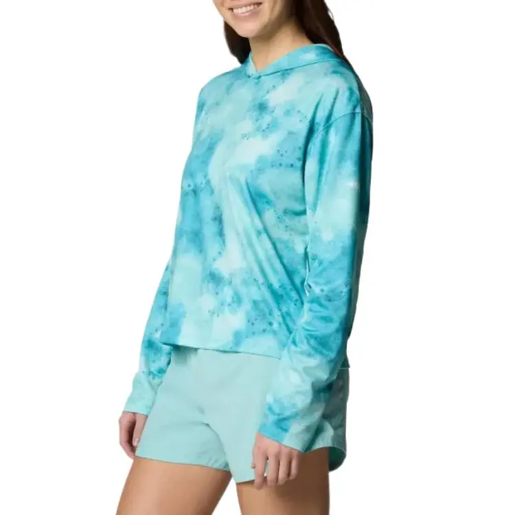 Columbia PFG Solar Stream Sweatshirt Women's Rip Current Sea Crops-2