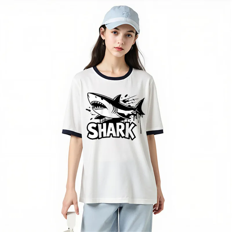 FAIRWHALE Drop Shoulder Sleeve T Shirt Women's-2