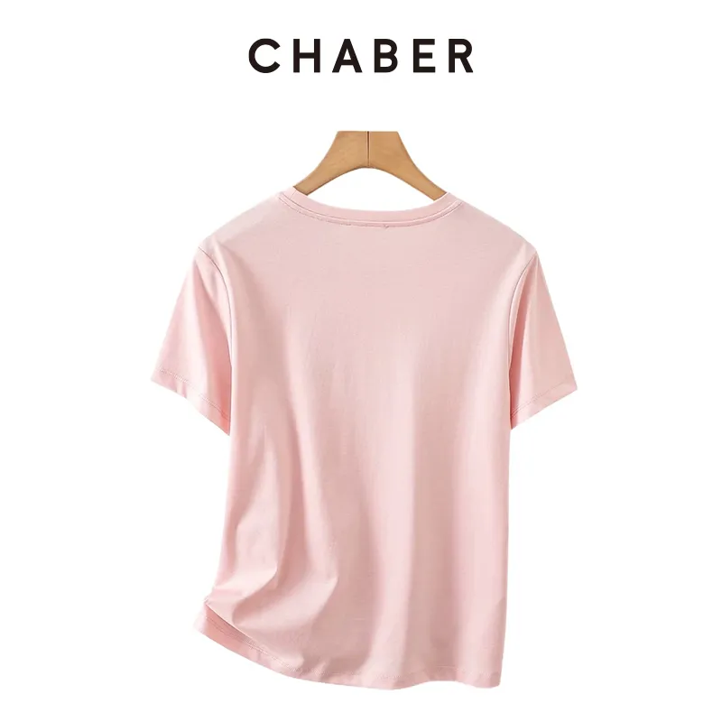 CHABER Summer Short Sleeved Top T Shirt Women's-5