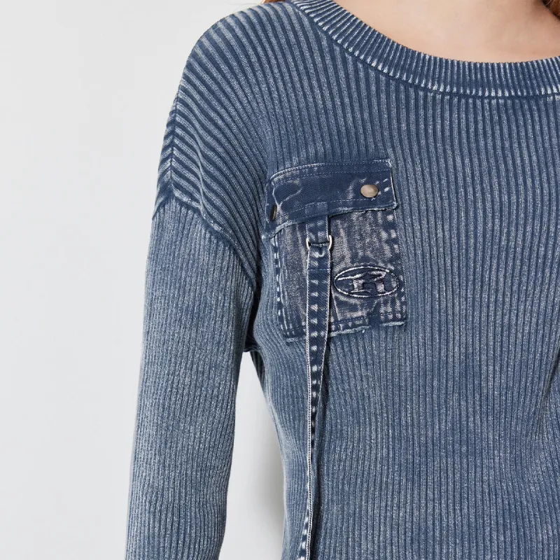 ONLY Knitwear Women's Off-White Denim Blue-2