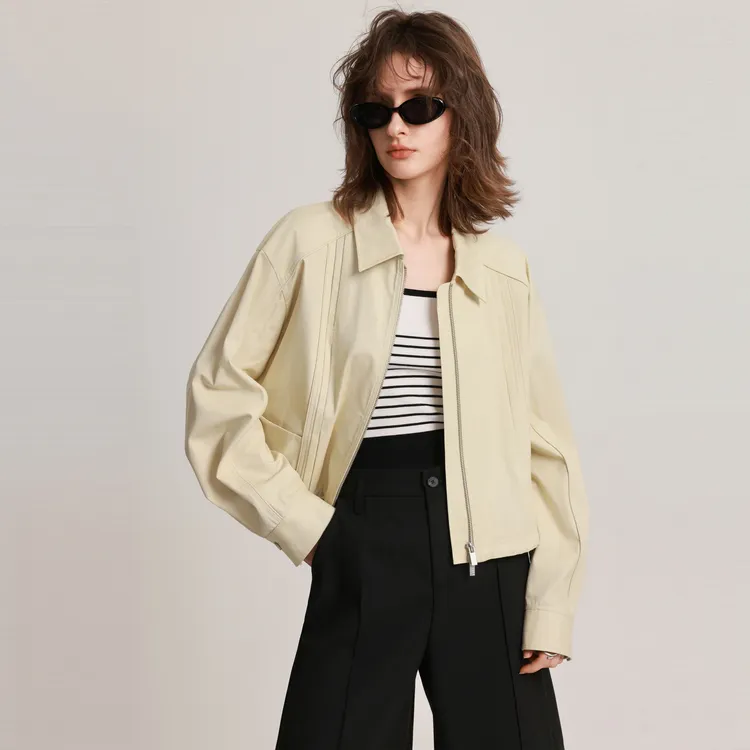 ELLE Jackets & Coats Women's Khaki Green-4