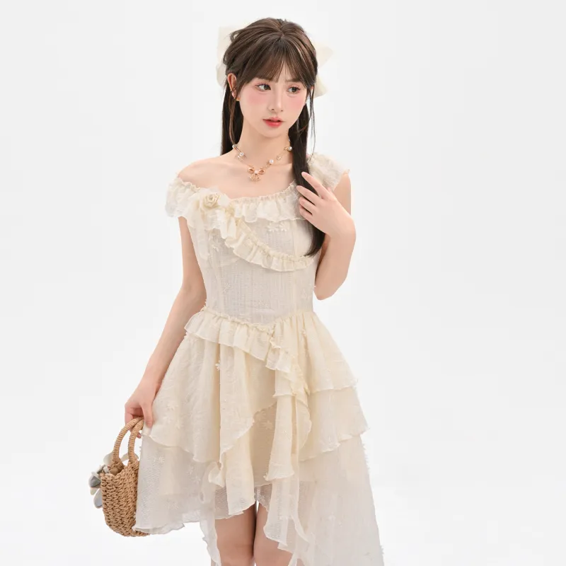 SNBL Slip Dresses Women's Ecru-5