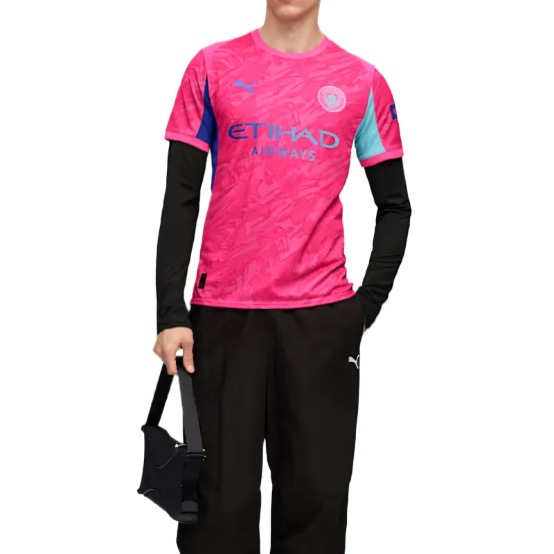 PUMA Manchester CityGoalkeeper T Shirt Men's Peach Pink-4