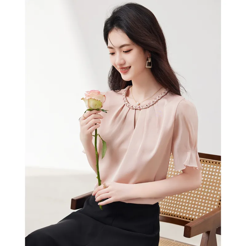 XINFEIYU T Shirts Women's Pink-2