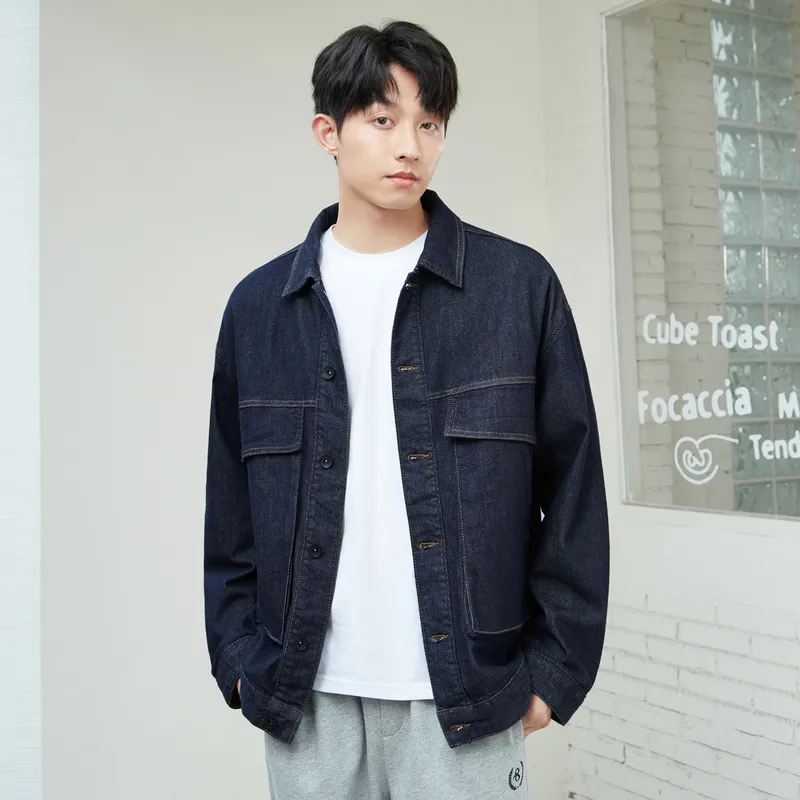 Gxg Jeans Denim Jacket Men's Dark Blue-3