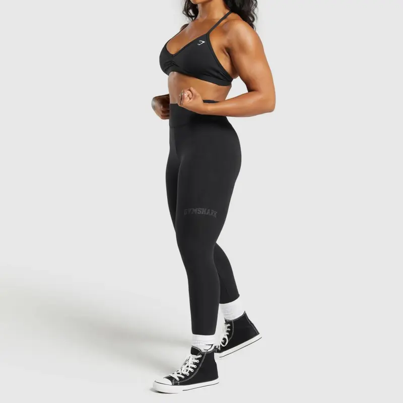 GYMSHARK Lifting Logo Leggings Athletic Trousers Women's Black-2