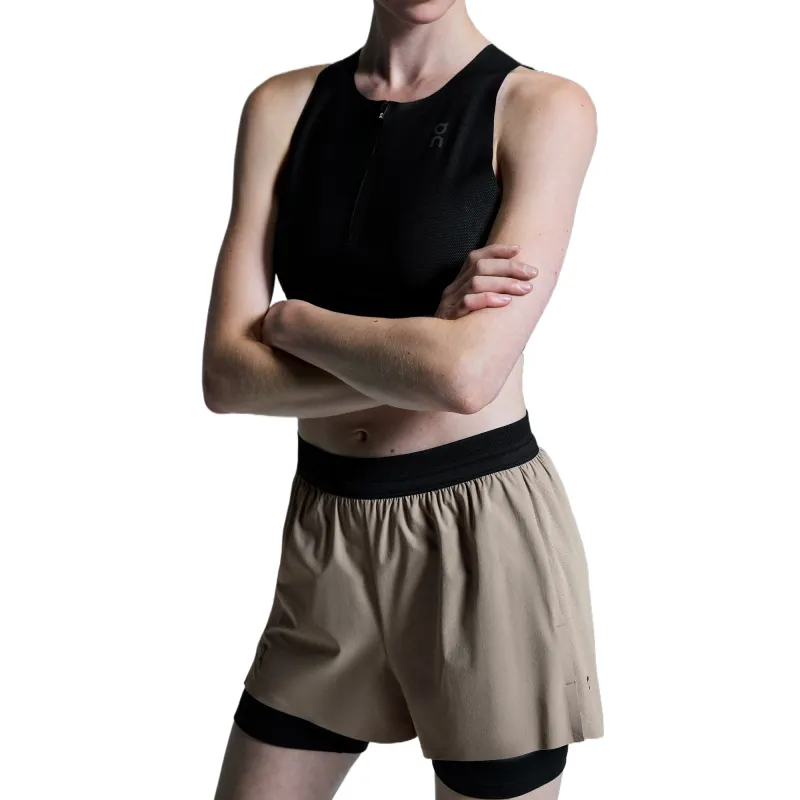 On Performance Sports Shorts Women's Brown-3