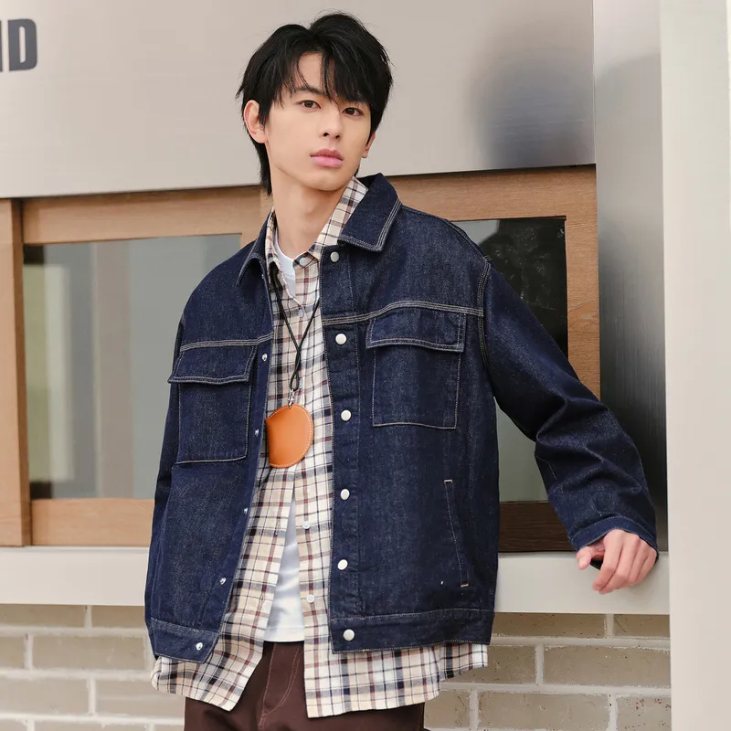 Gxg Jeans Jackets Coats Men's Blue-3