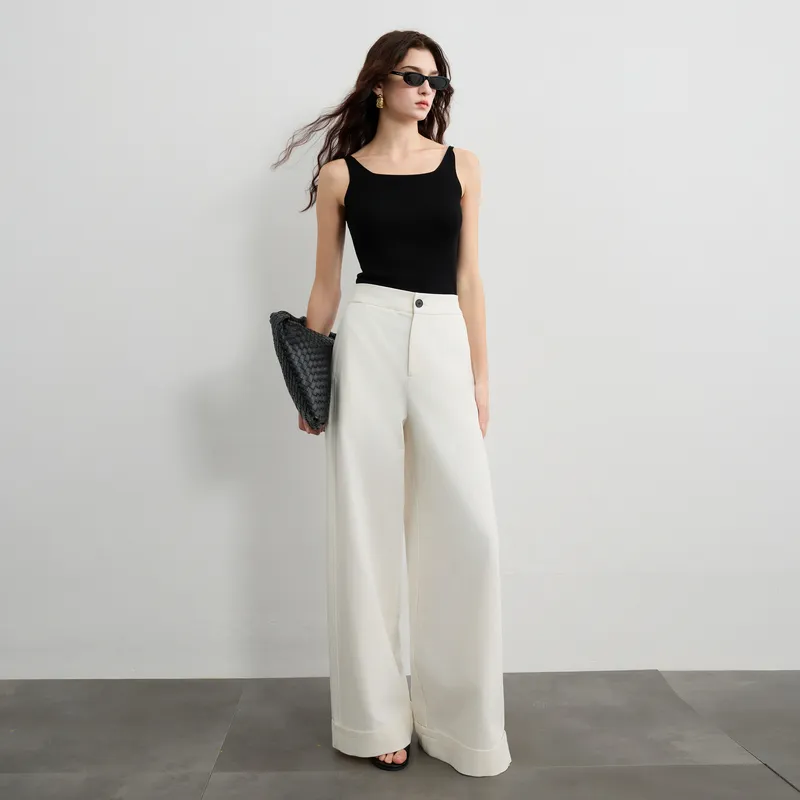 3COLOUR Casual Pants Women's Cloud White-3