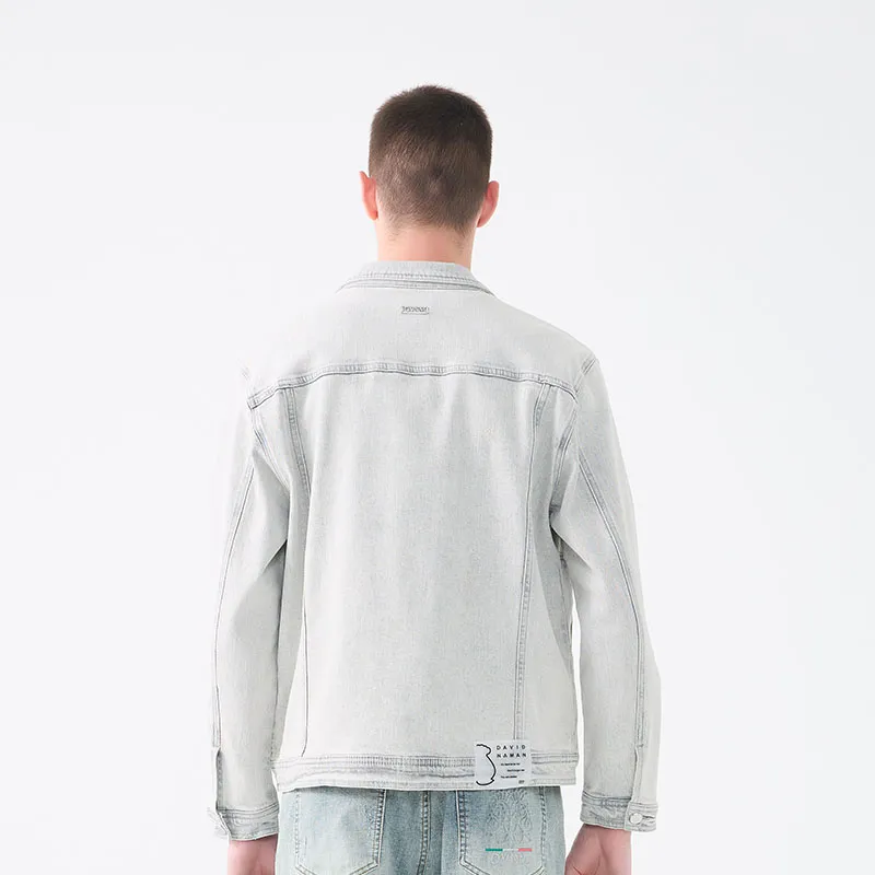 DAVID NAMAN Jackets Men Light Gray-9