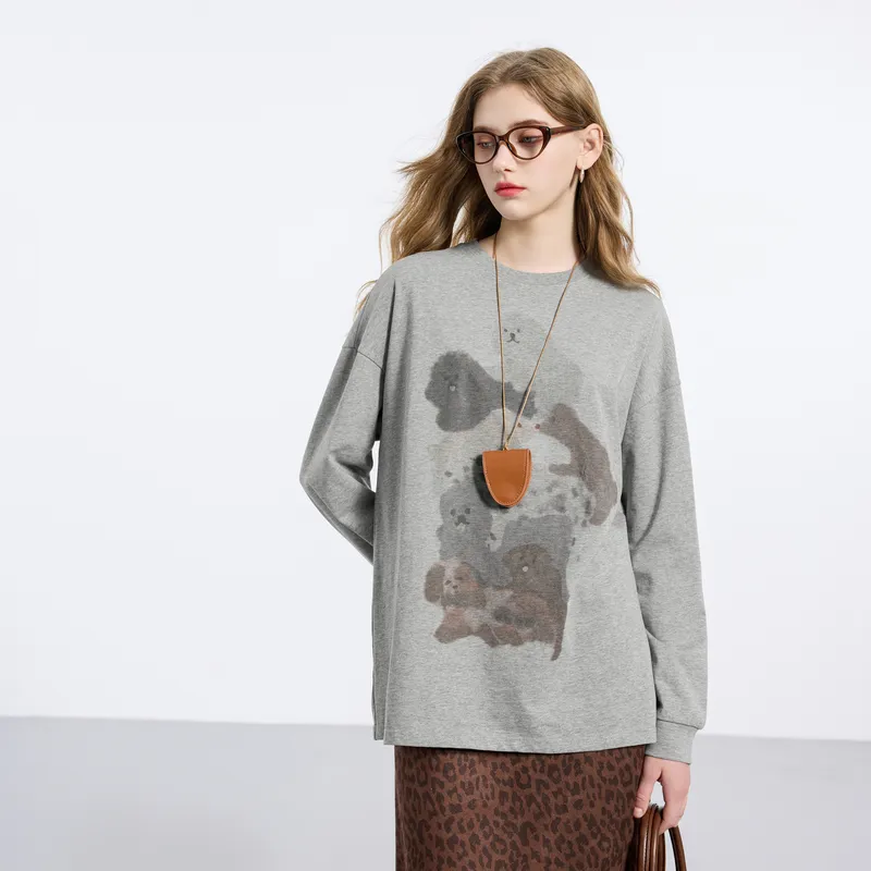 3COLOUR T Shirt Women's Stone Gray-6