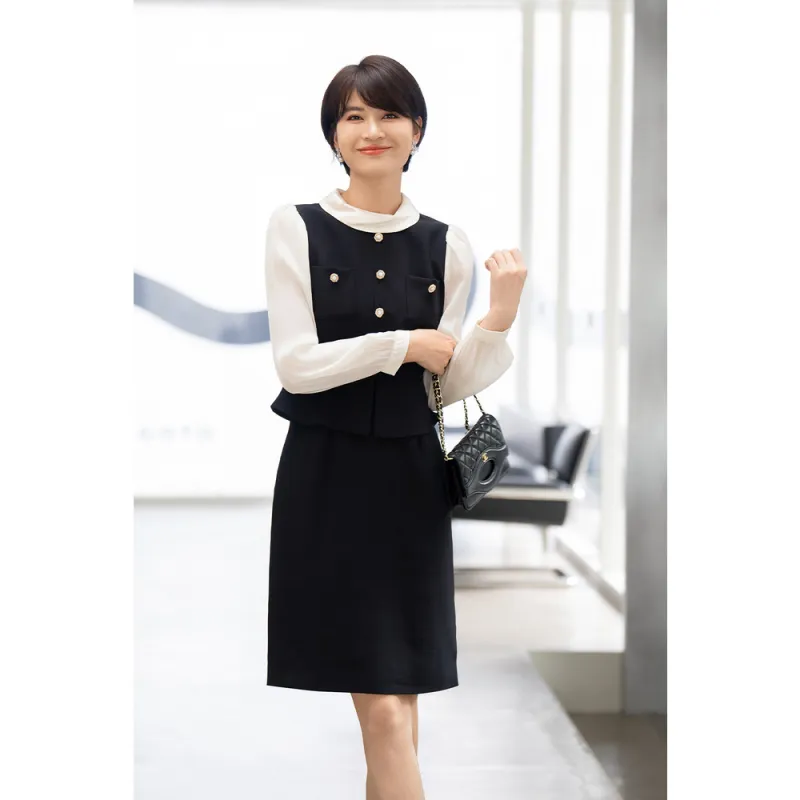 ONE SHALLOW Long Sleeved Dresses Women's Black-6