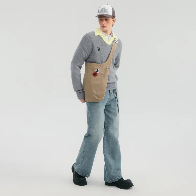MYSAMESAME Sweater Unisex Gray In Stock-3