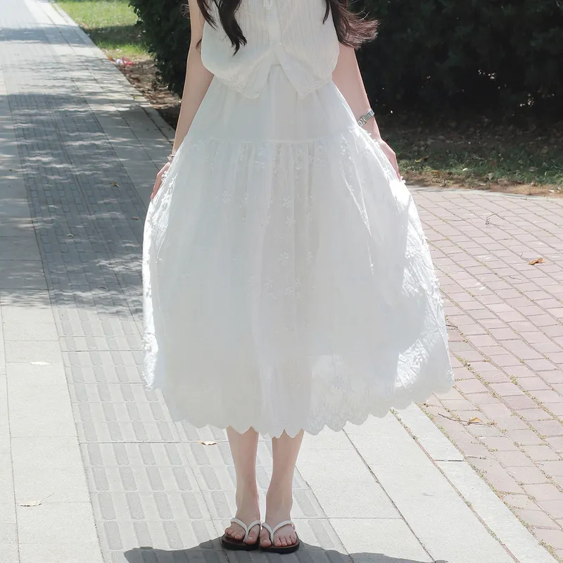 SENTUBILA Casual Long Skirt Women's-2