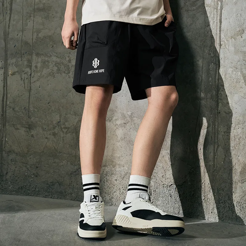 XTEP Basketball Collection Casual Shorts Men's Jet Black-4