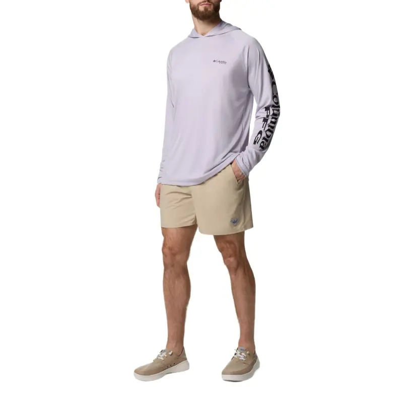 Columbia PFG Terminal Tackle Sweatshirt Men's Pearl Light Purple-3