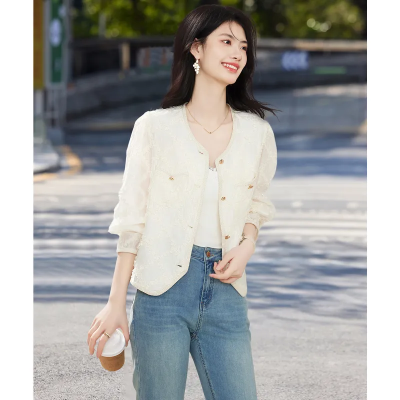 Still Quiet Cropped Coat Women's Beige-3