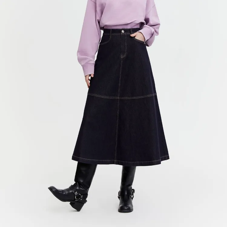 ONLY Denim Long Skirts Women's-6