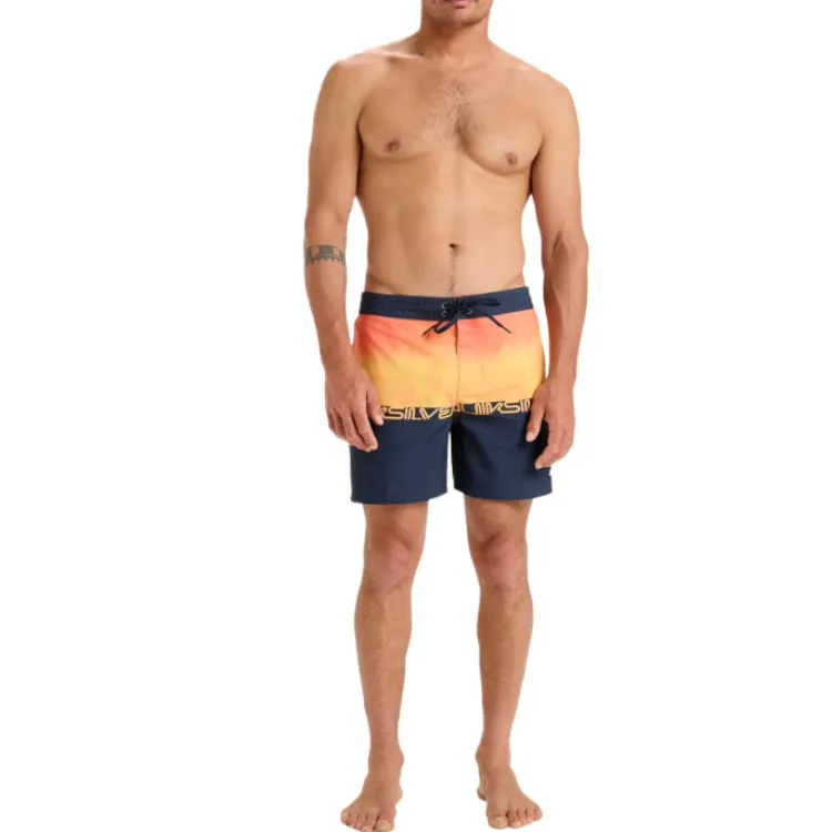 Quiksilver Swimming Shorts Men's Orange Black-4