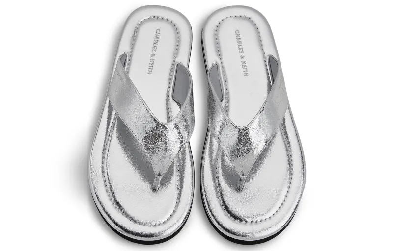 CHARLES&KEITH EVA Flip Flops 1cm Women's-6