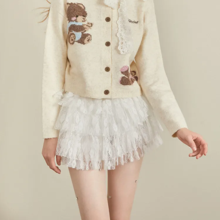 AYF Casual Short Skirts Women's White-5