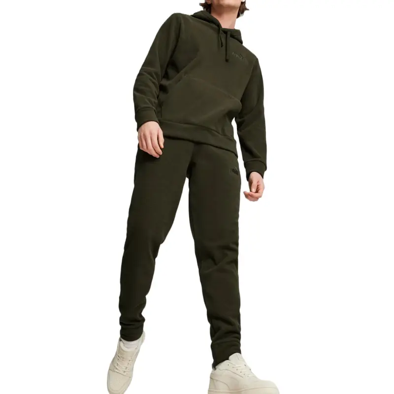 PUMA ESS ELEVATED Sweatshirt Men's Olive Green-4