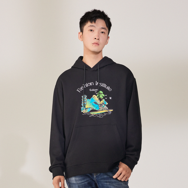 Cabbeen Sweatshirts Men Coal Black XL - POIZON