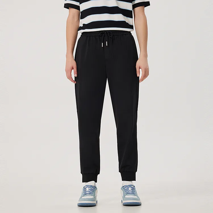 Cabbeen Knitted Sports Pants Men's Coal Black-2