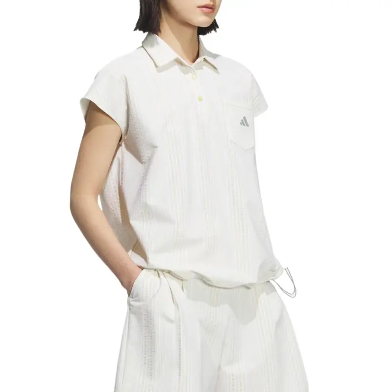 Adidas Polo Shirt Women's Pink Yellow-2