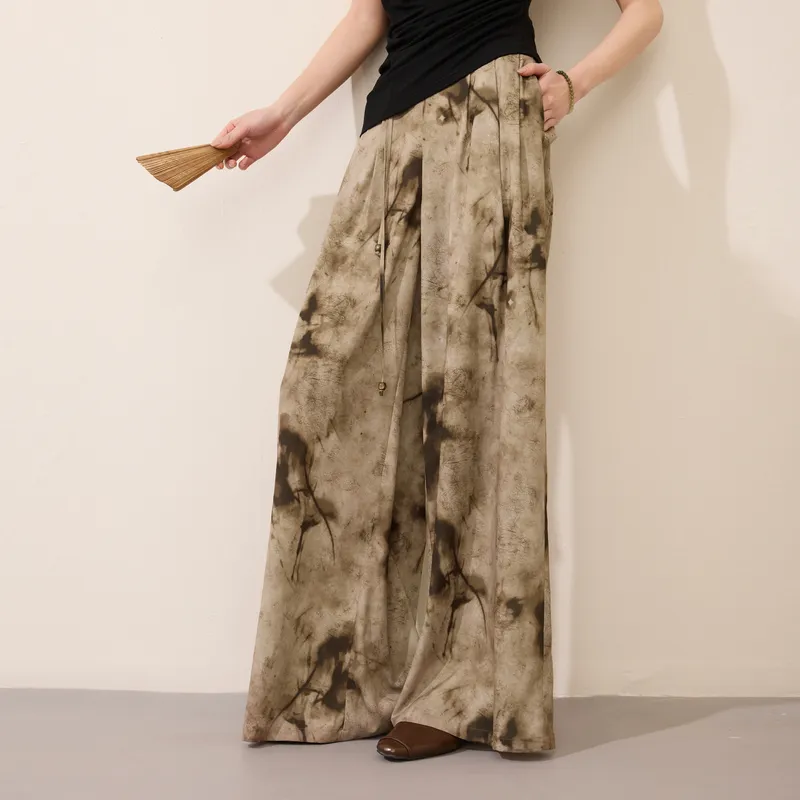 3COLOUR Casual Pants Women's Khaki Floral-2