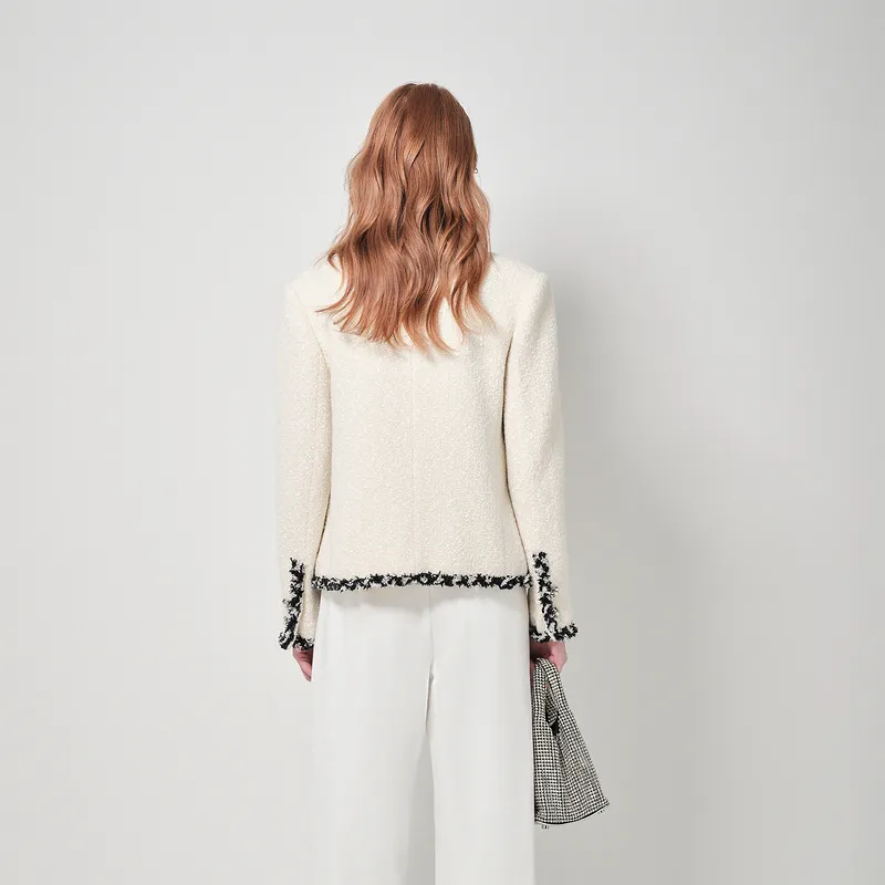 D'zzit Cropped Coat Women's White-4