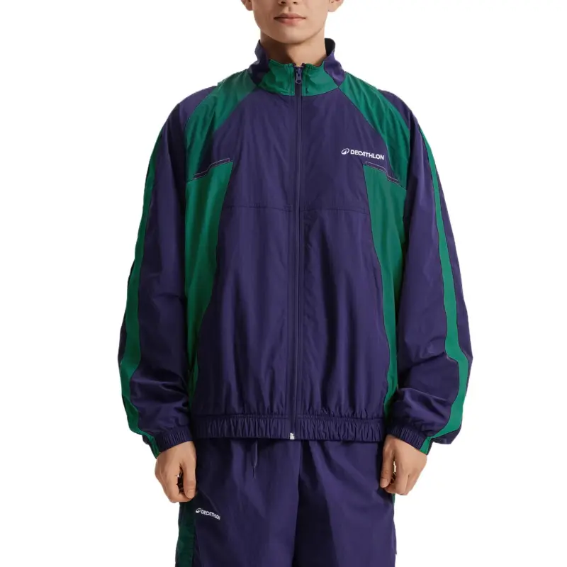 DECATHLON Jackets & Coats Men's Night Purple Light Chalky Gray Pine Green-1