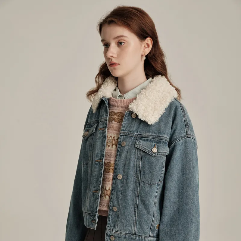 E.land Denim Jacket Women's Denim-2