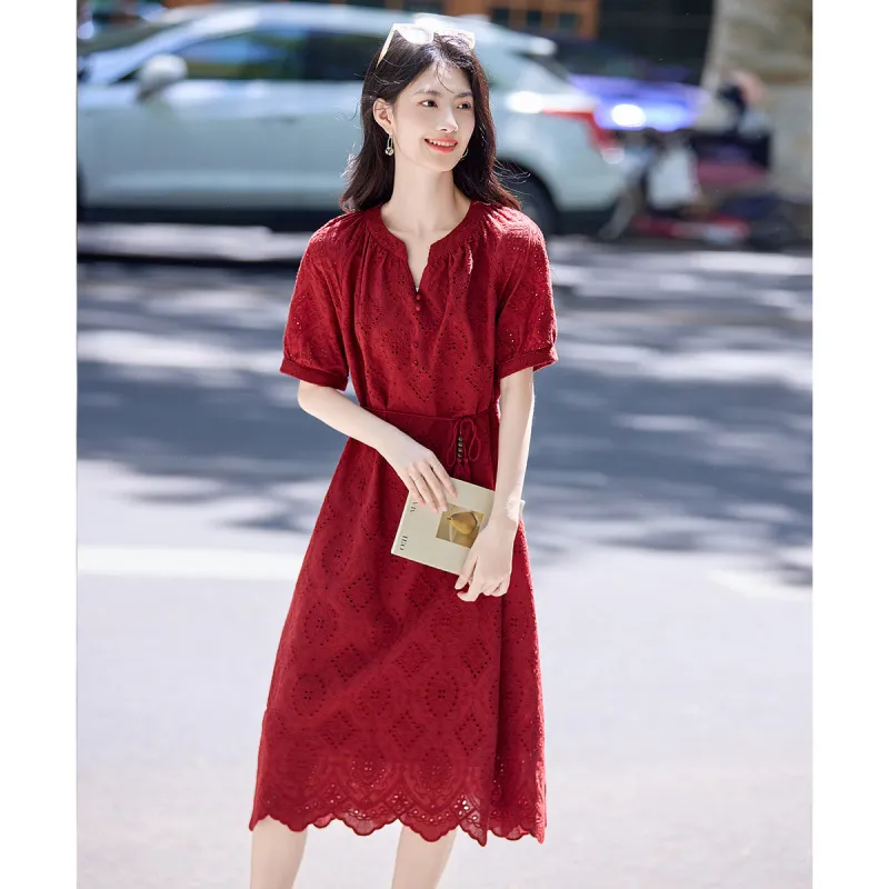 Still Quiet Short Sleeved Dress Women's-1