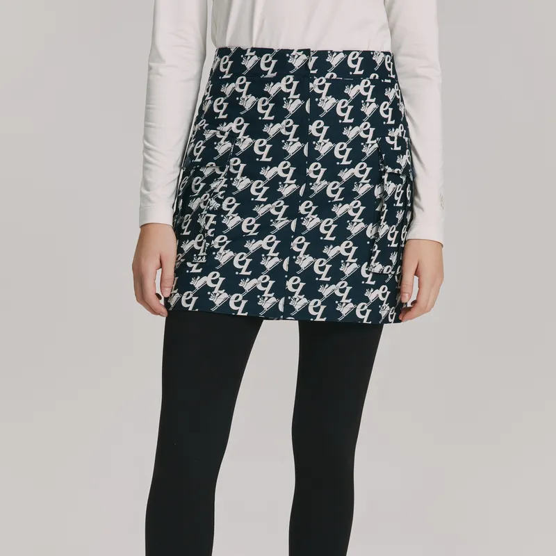 E.land Casual Short Skirts Women's Navy Blue-2