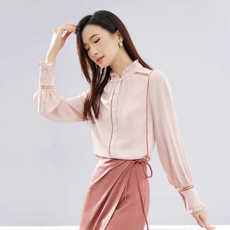 SENTUBILA Shirt Women's Soft Pink-1