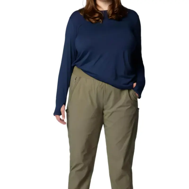 Columbia Leslie Falls Drop Shoulder Sleeve T-Shirt Women's University Marine-3