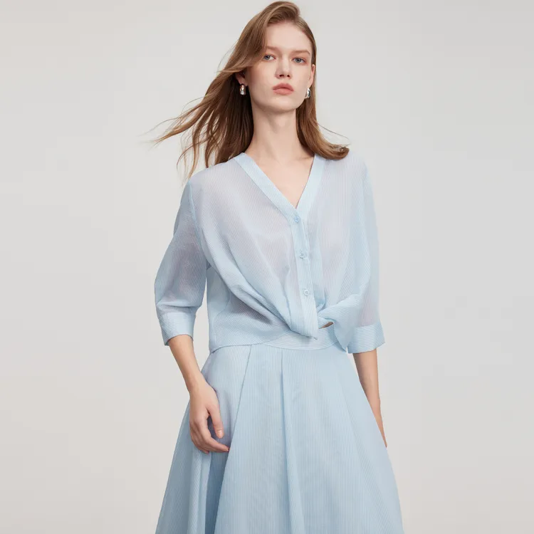ELLE Shirts Women's Blue-5