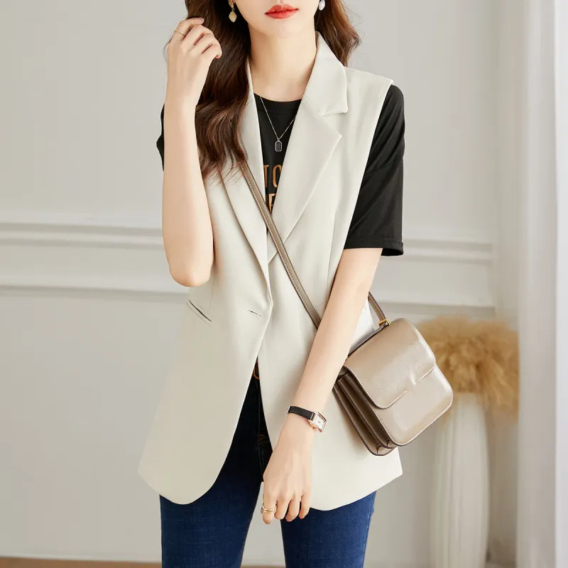 TERRE BLEUE Spring Vest Loose Fit Women's-1