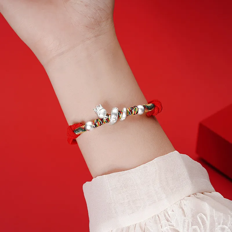 YINGNIXINDONG 999 Fine Silver Bracelets Unisex-4