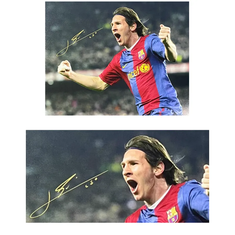 Yi Shot Barcelona Photo Includes Certificate Framed For Collecting Unisex-1