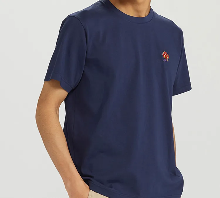 UNIQLO Straight T Shirt Unisex Navy Blue-2