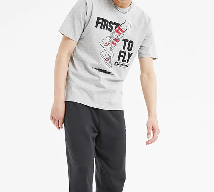 Converse T Shirts Men Gray-3