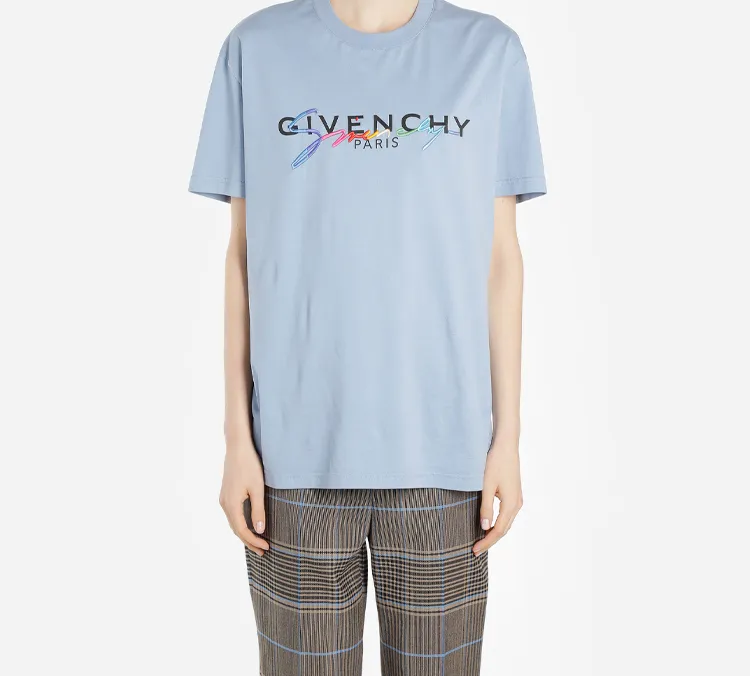 Givenchy T Shirts Women's Blue-2