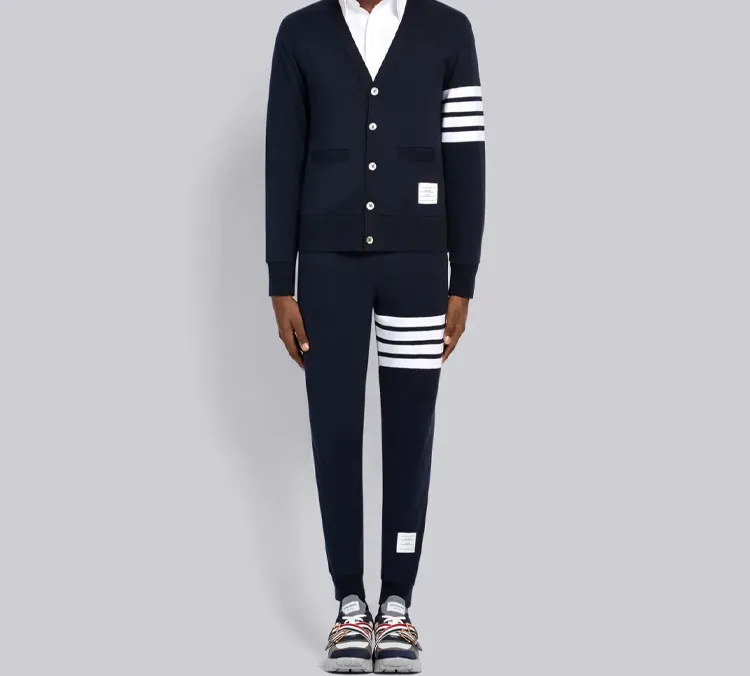THOM BROWNE 4 Bar Loopback Cardigan-5