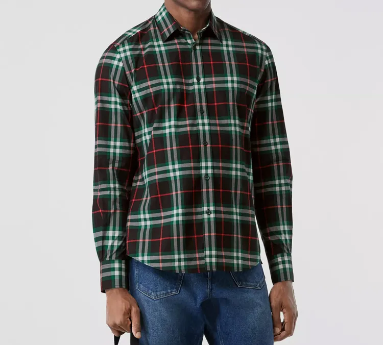 Burberry Shirts Men Green-2