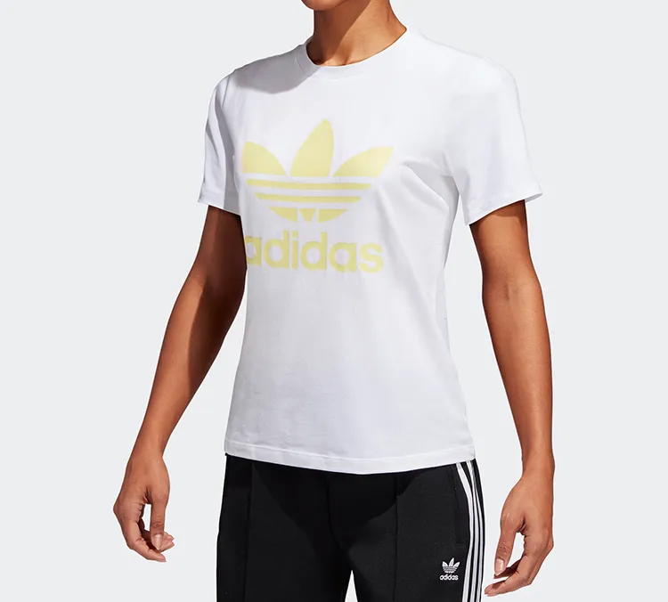 Adidas Originals Set in Sleeve T Shirt Women's White-4